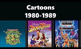Cartoons 1980-1989 - Top 100 animated tv series of the 80s (1980s)